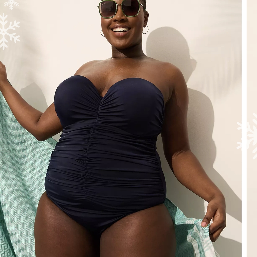 Lane Bryant Underwire Versatile-Strap One-Piece Maritime Blue